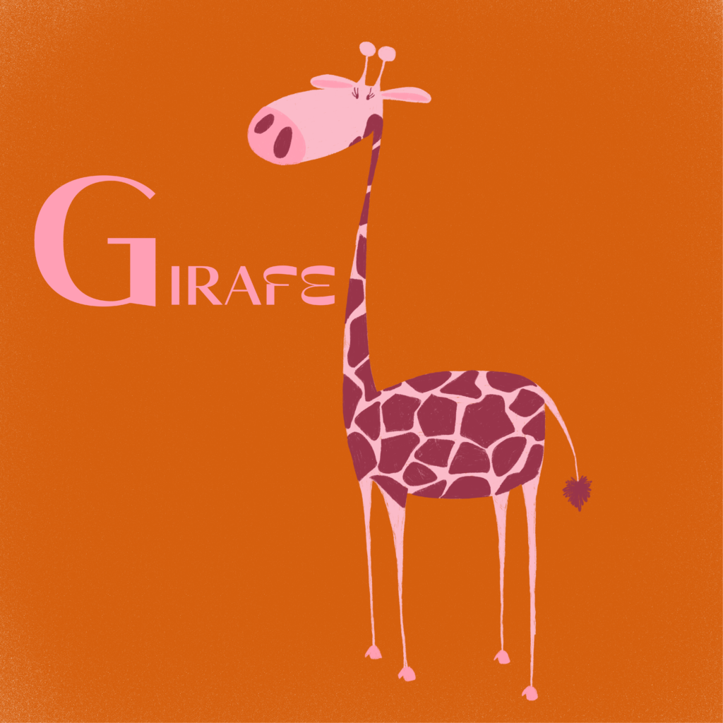 L'alphabet des animaux - la girafe